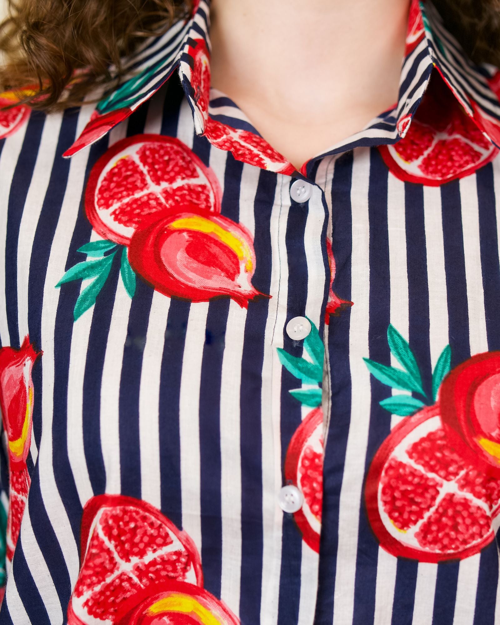 Blue White Pomegranate Shirt