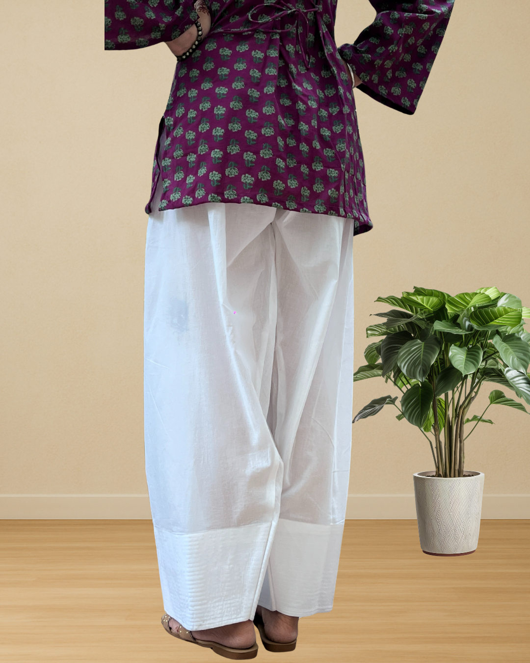 White Cotton Farshi Salwar