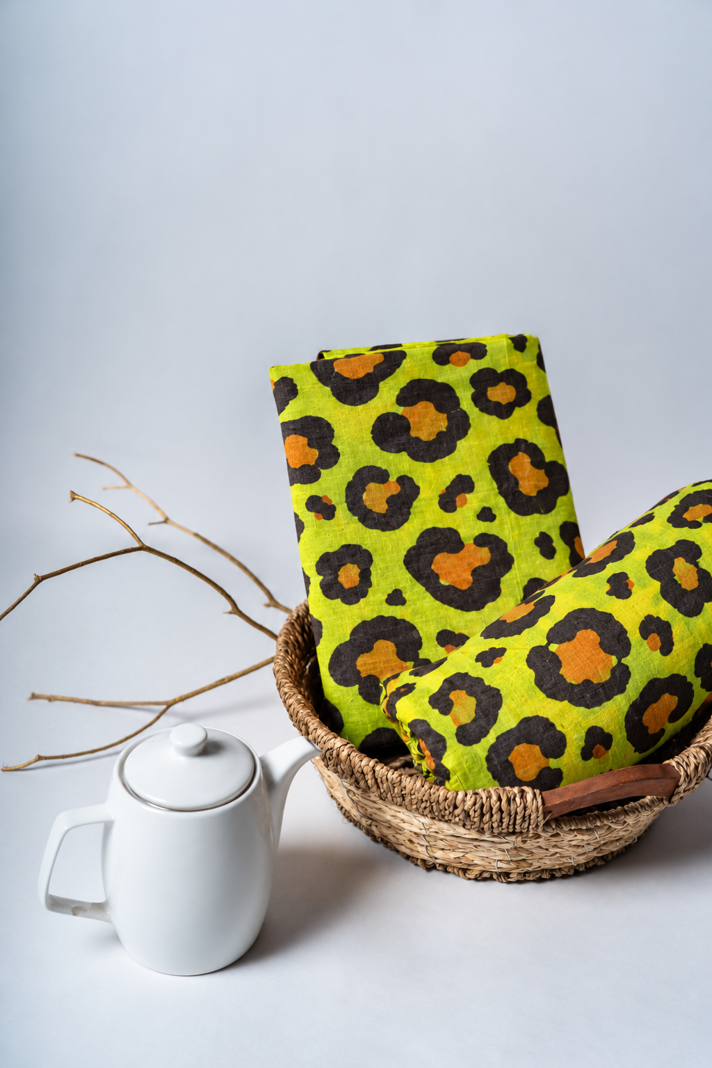 Yellow Leopard Print-Cotton