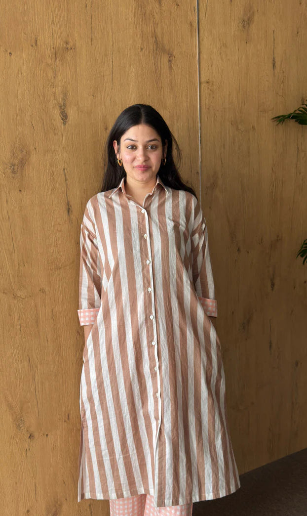 Classic Stripe Cotton Kurti