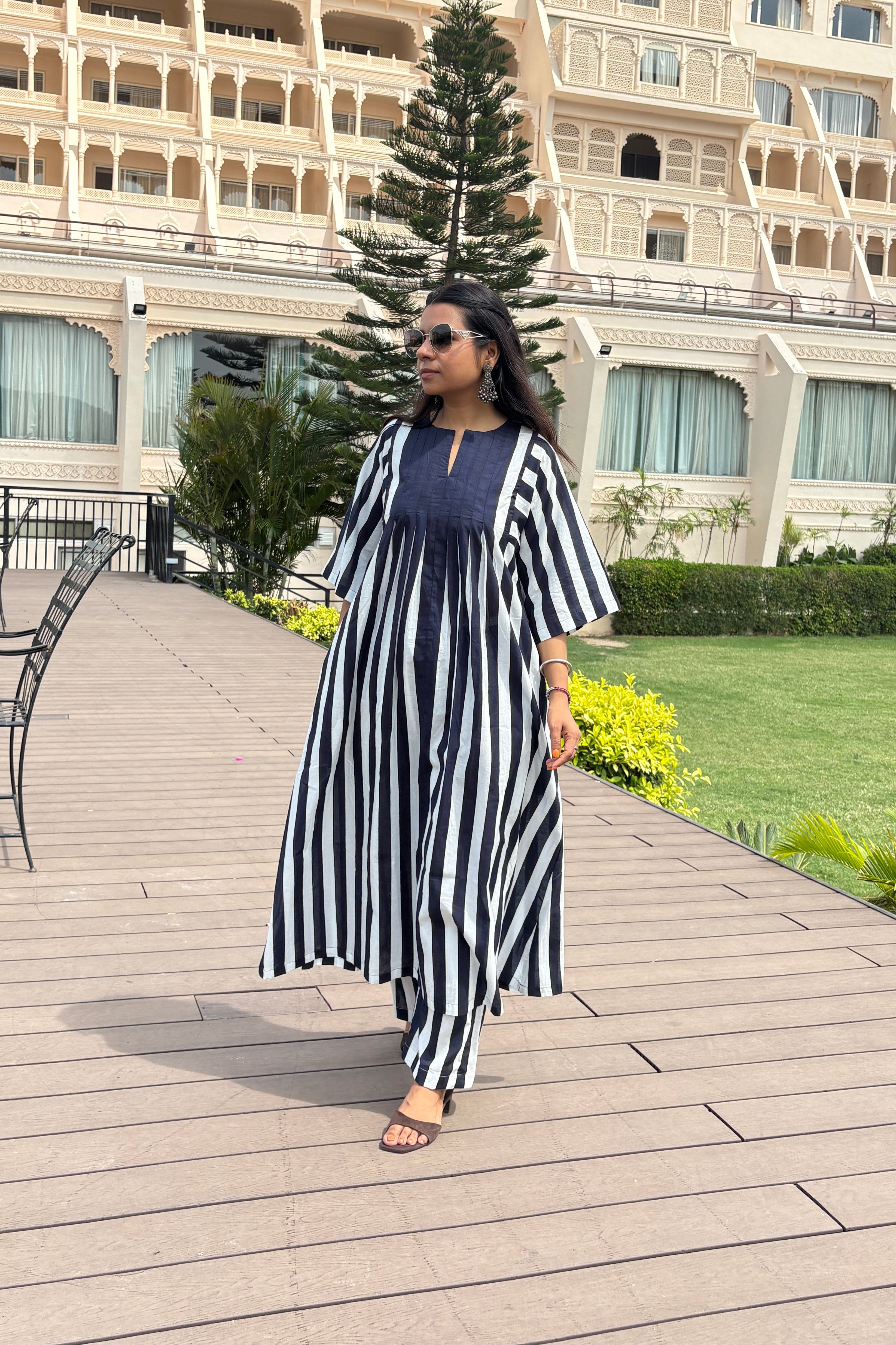Blue white stripe Anti fit Co-ord set
