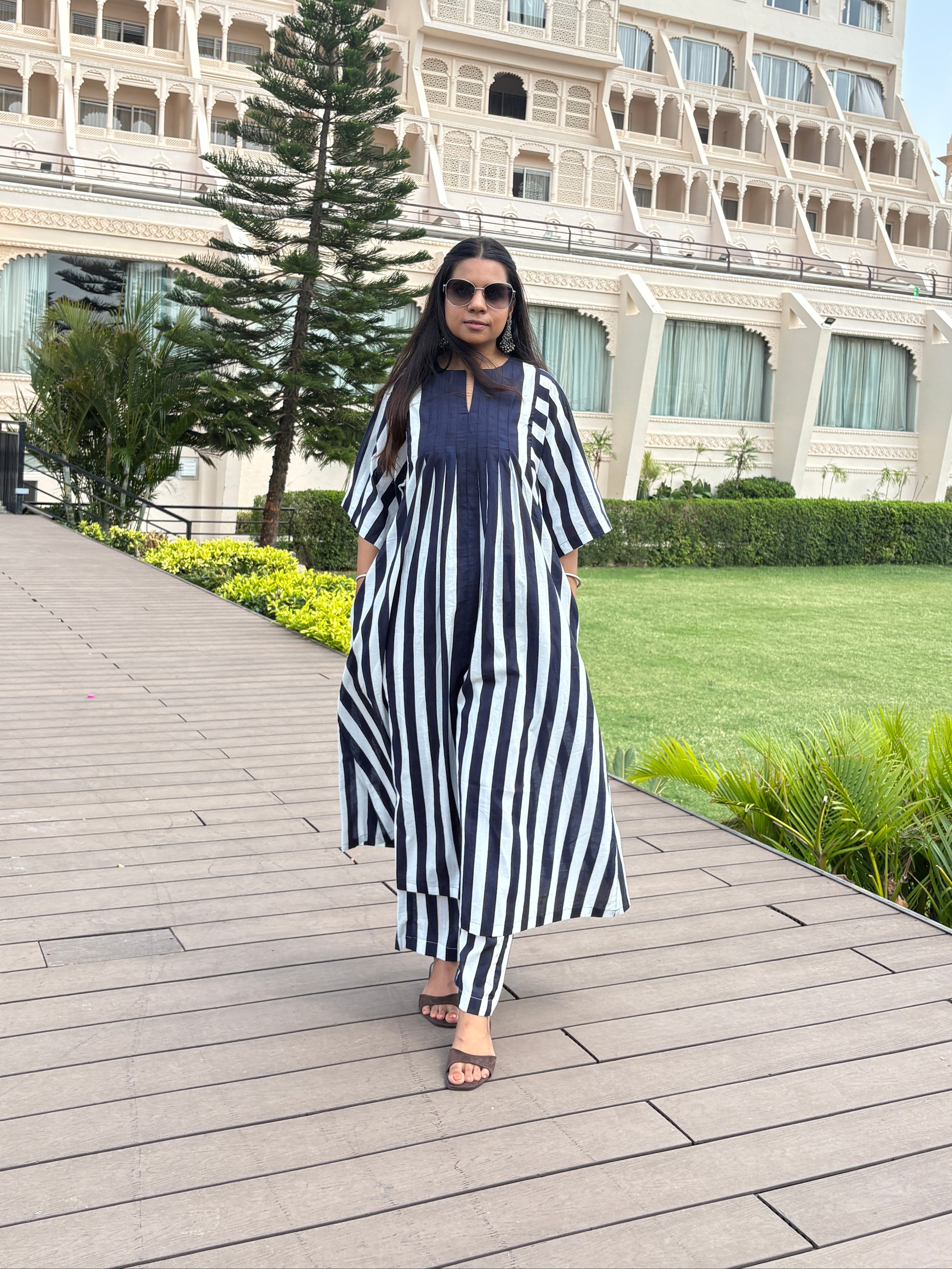 Blue white stripe Anti fit Co-ord set