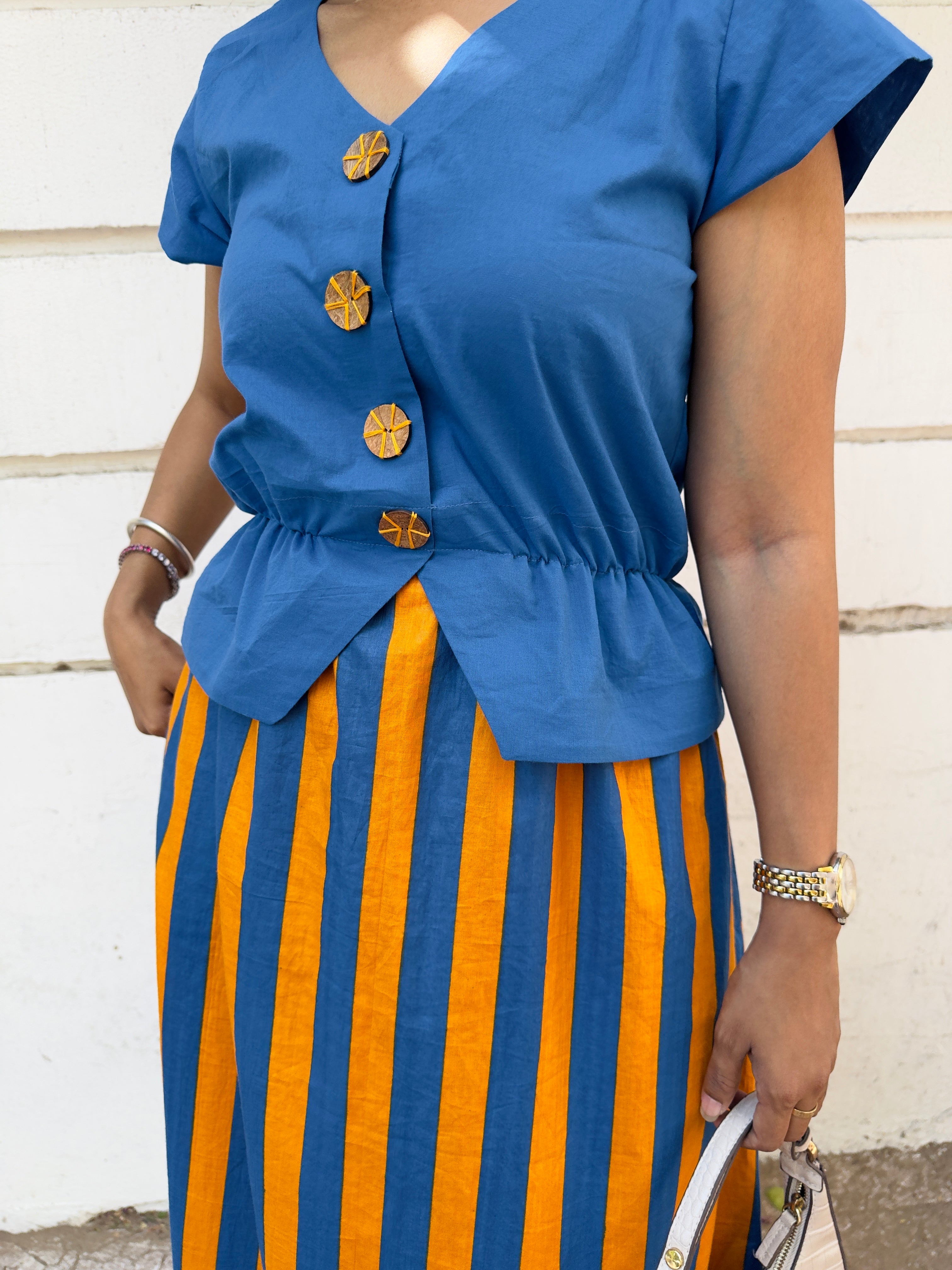 Waistcoat style cinched waist Dress