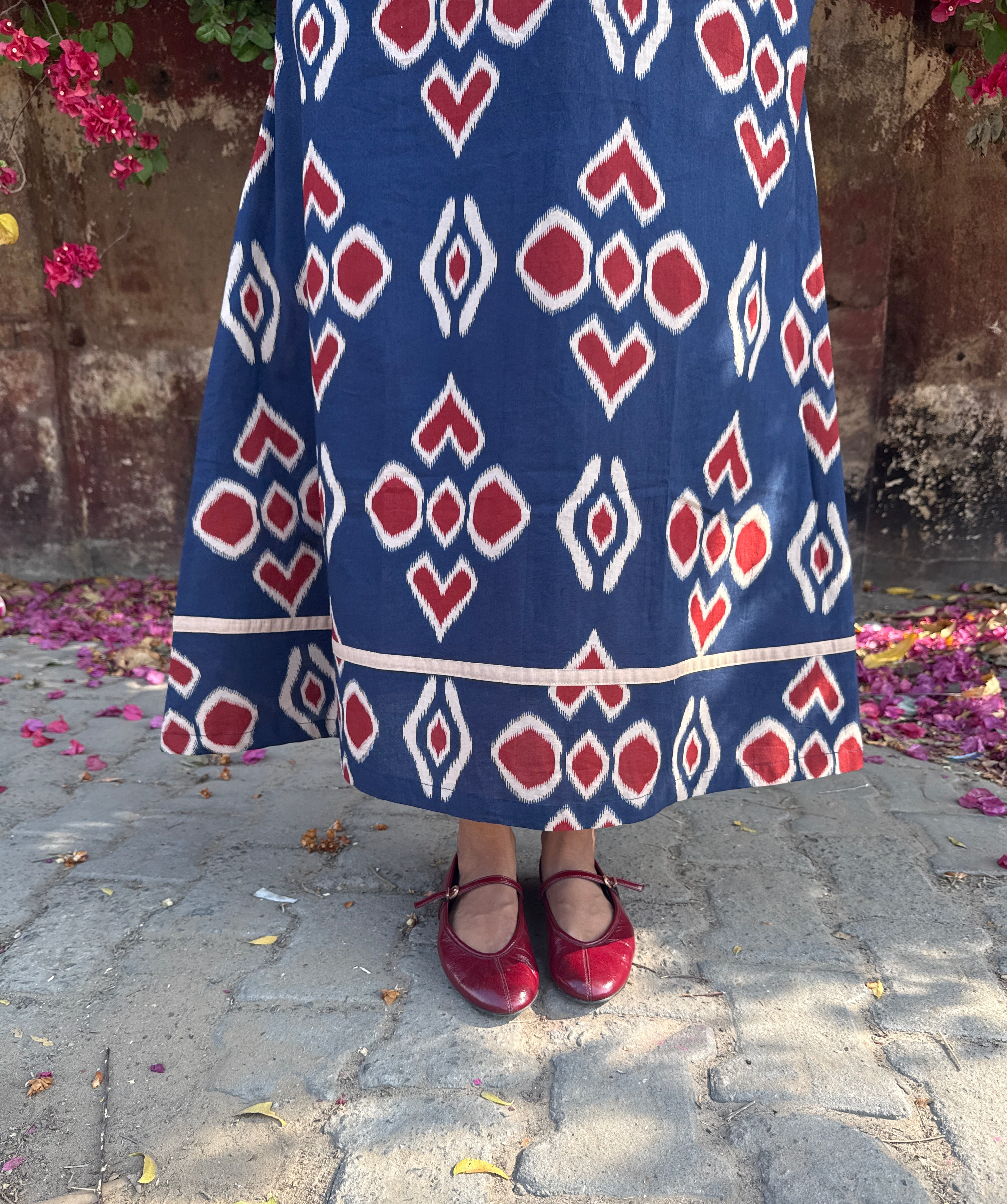 Ikat Fit Flared Dress