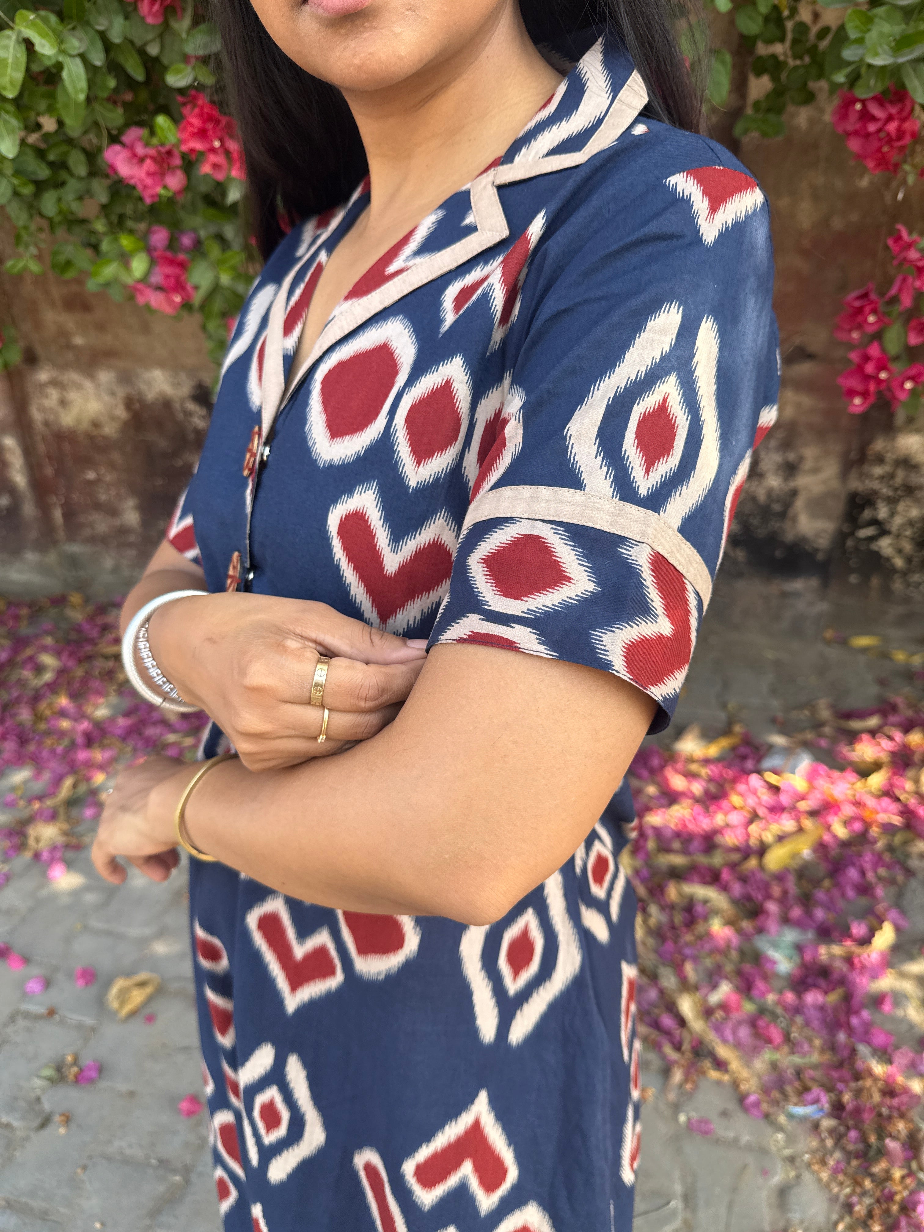 Ikat Fit Flared Dress