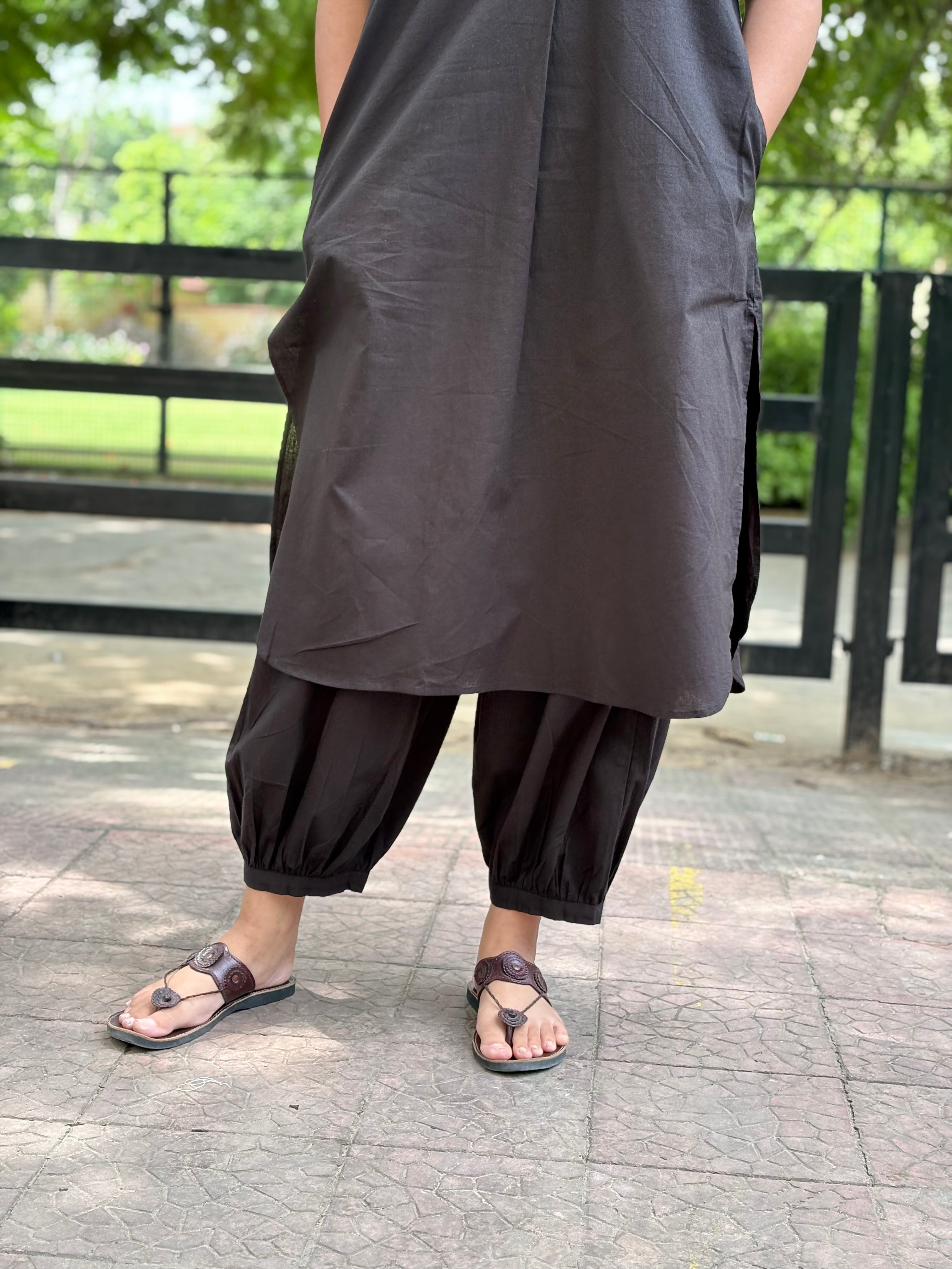 Black Mandarin Collar Co-Ord Set