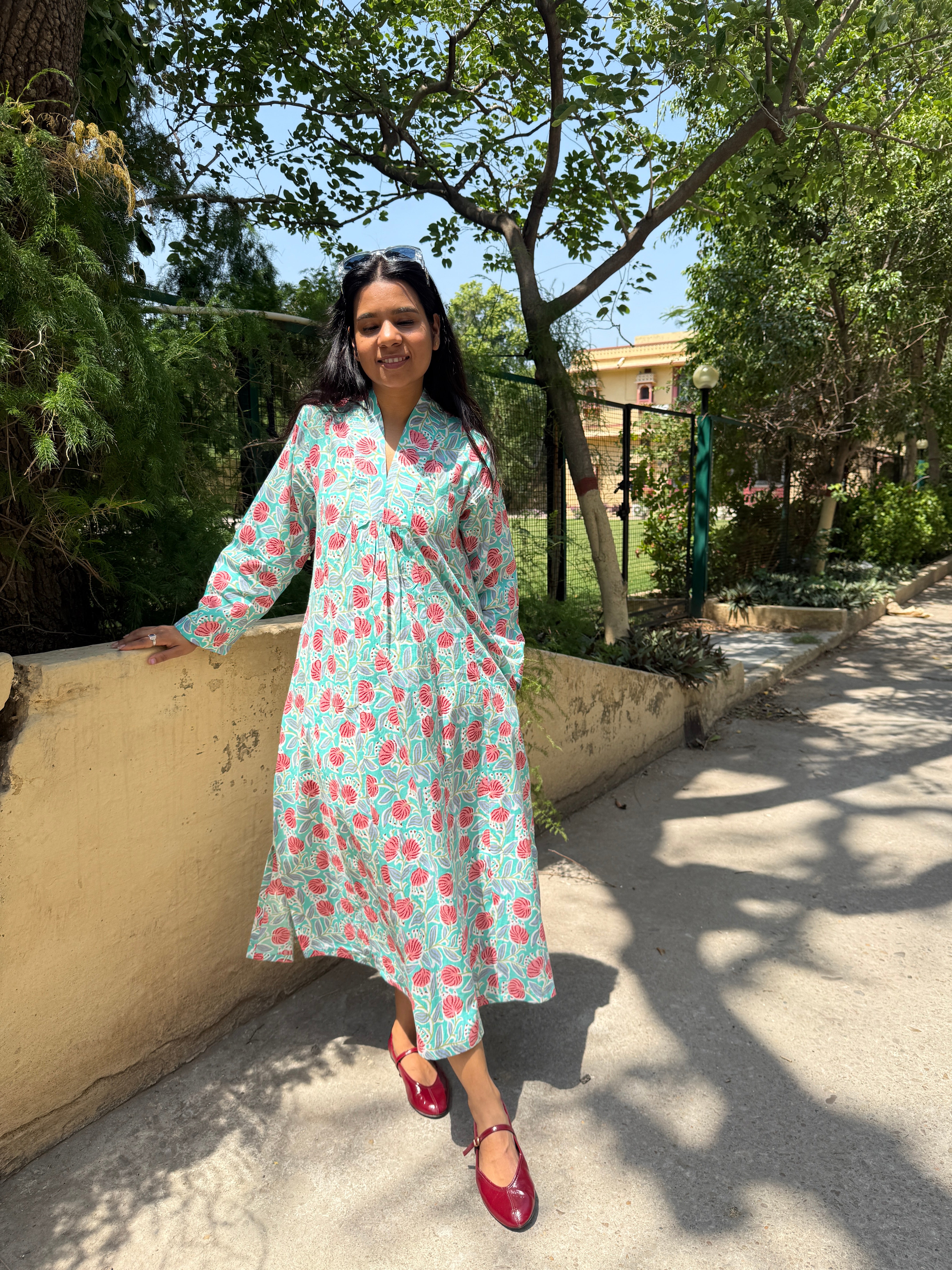Mint Green Floral Day Dress