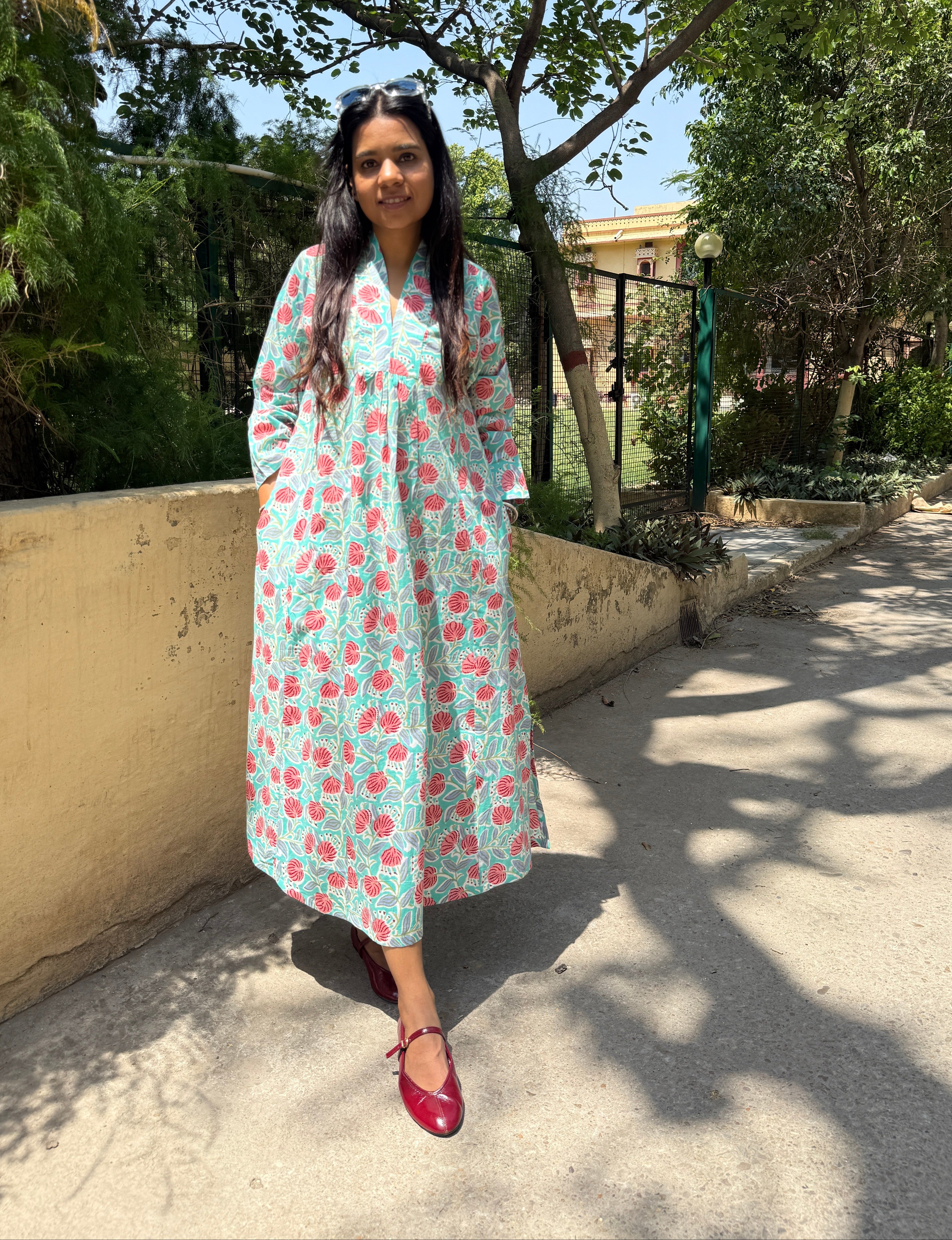 Mint Green Floral Day Dress