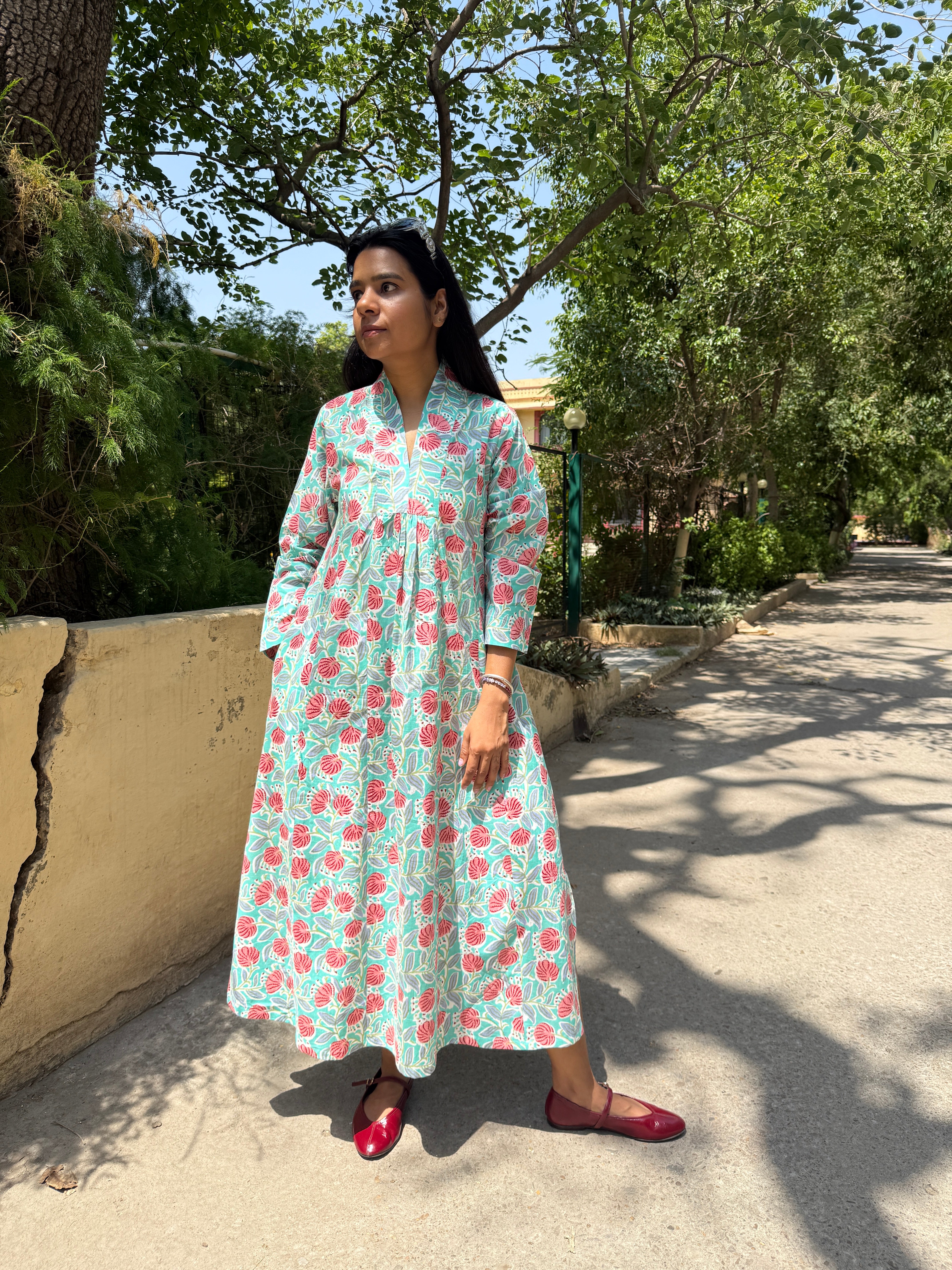 Mint Green Floral Day Dress