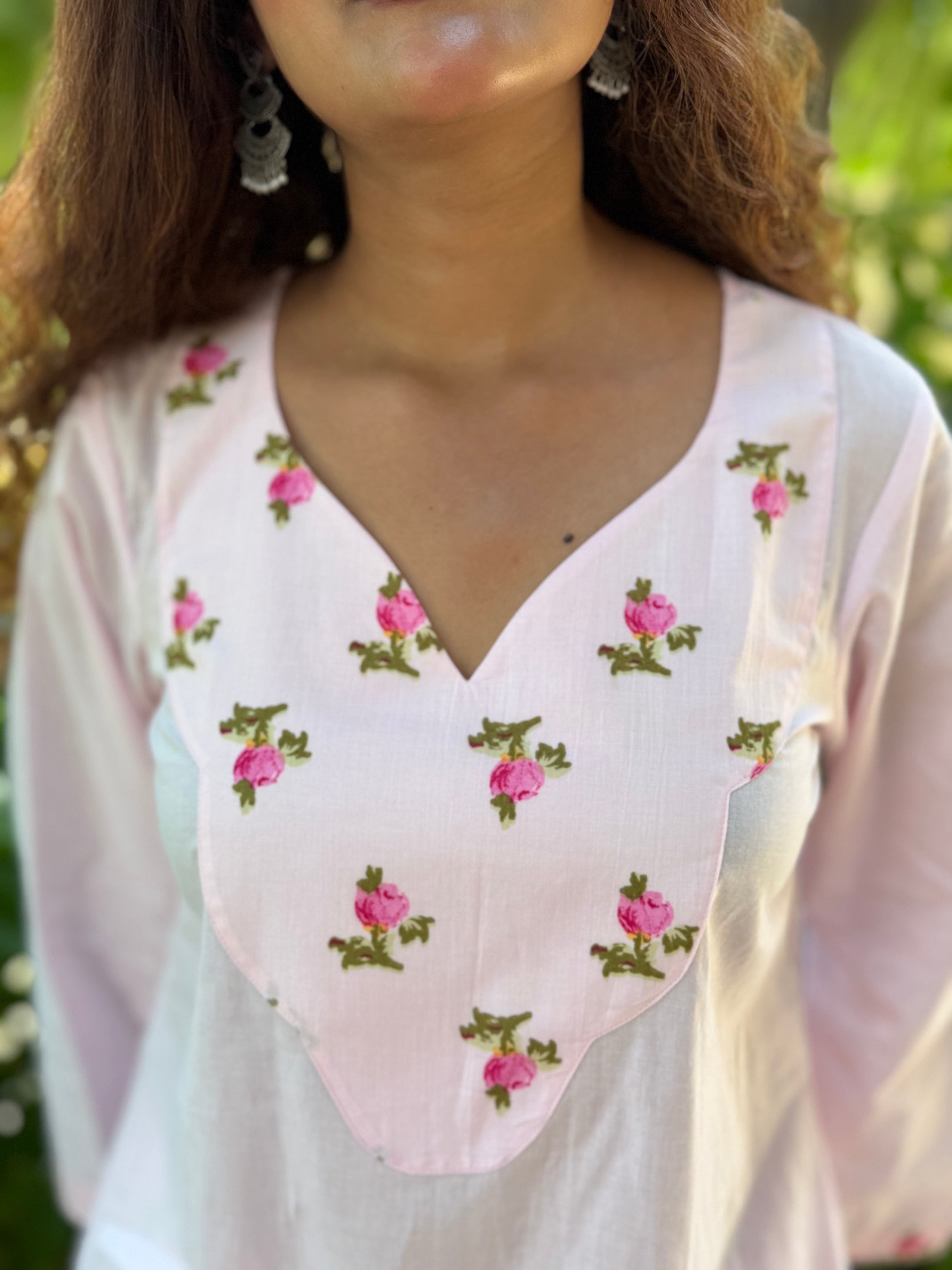 Pink Farshi Set With Dupatta