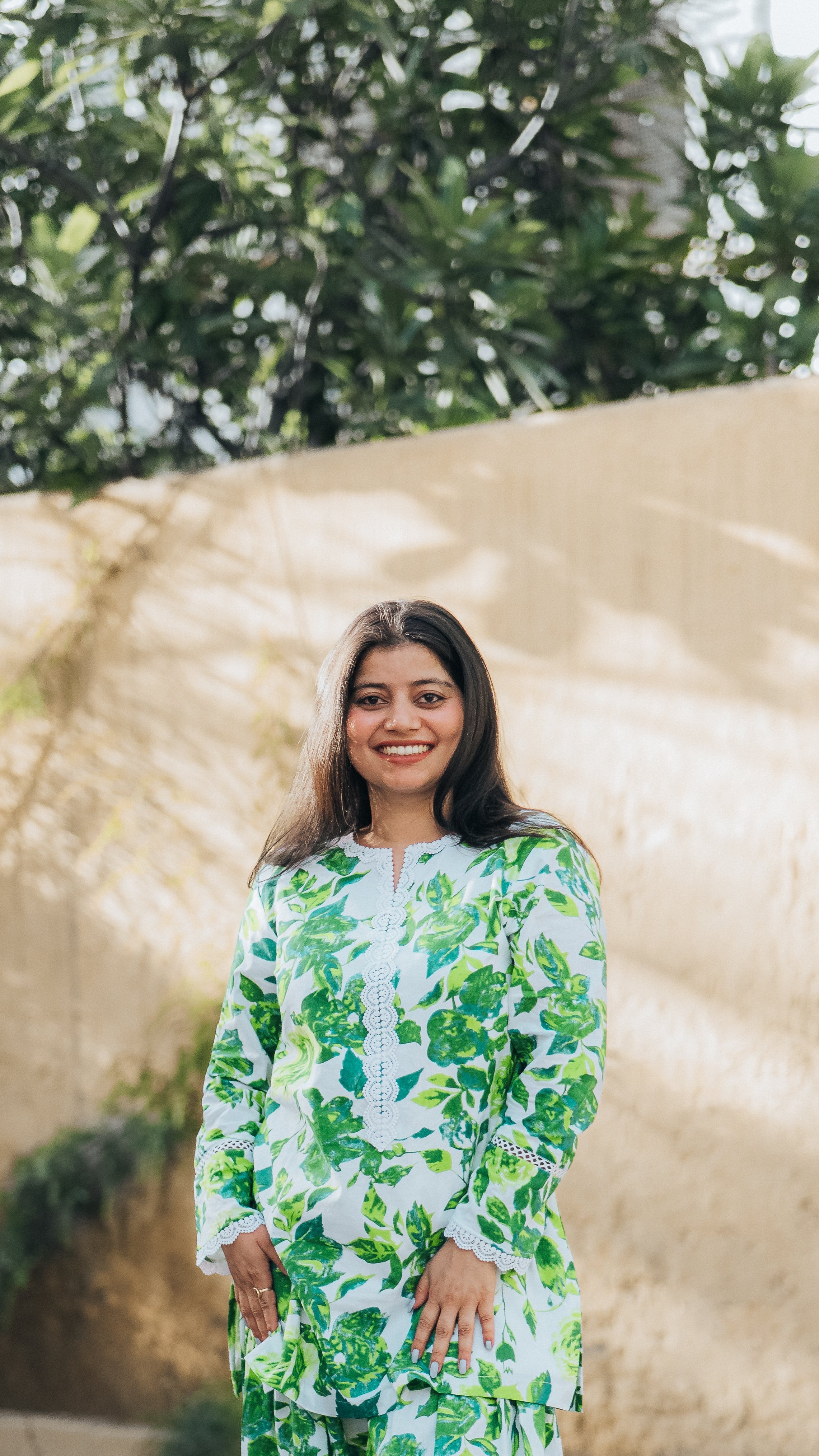 Green Floral Farshi Salwar Set