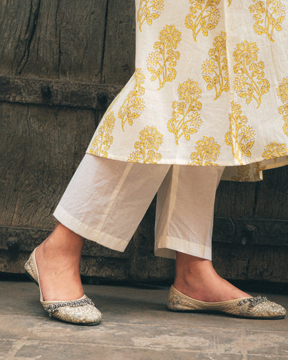 Handblocked Kurta Set