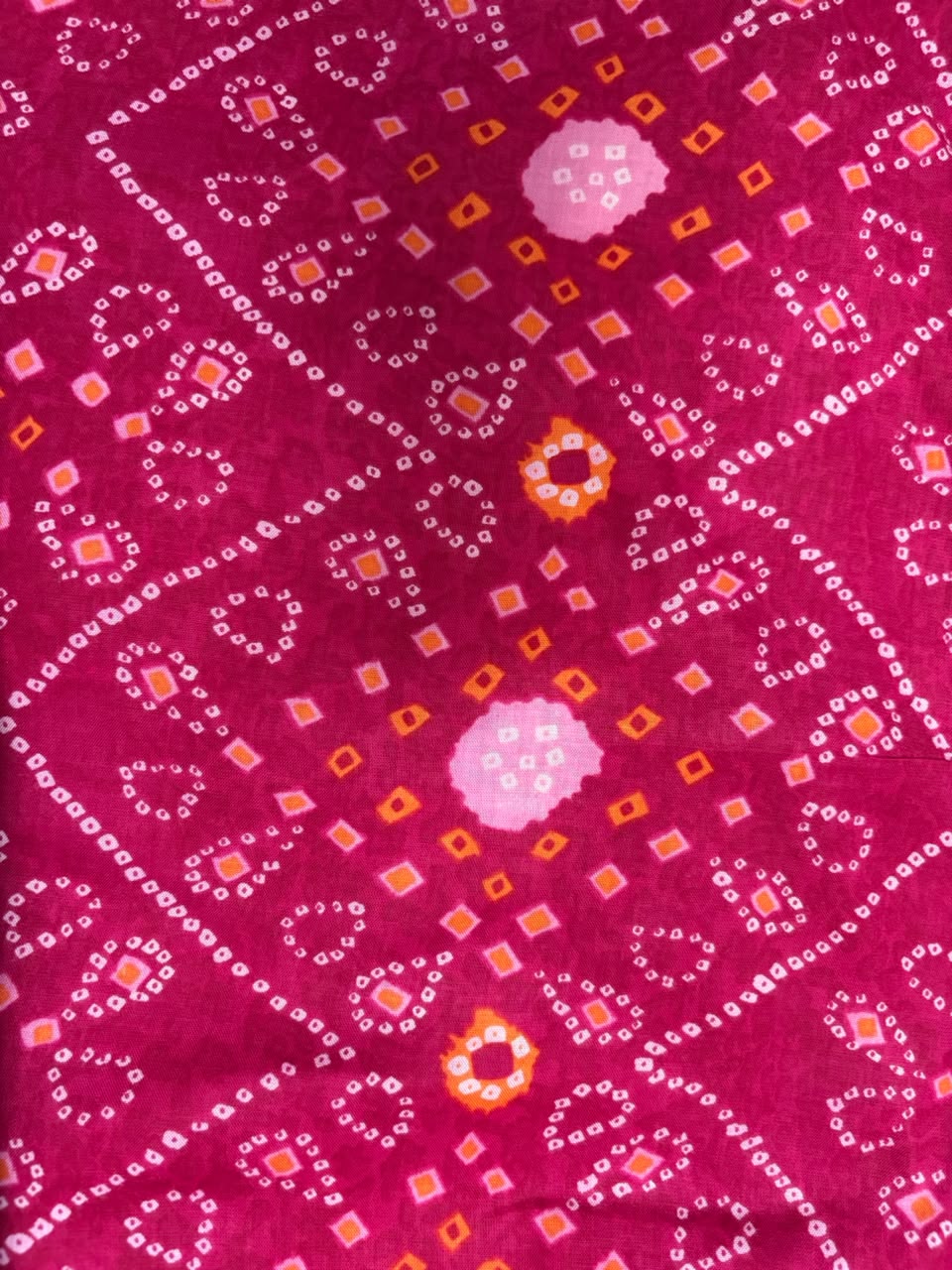 Pink Bandhani Print- Rayon