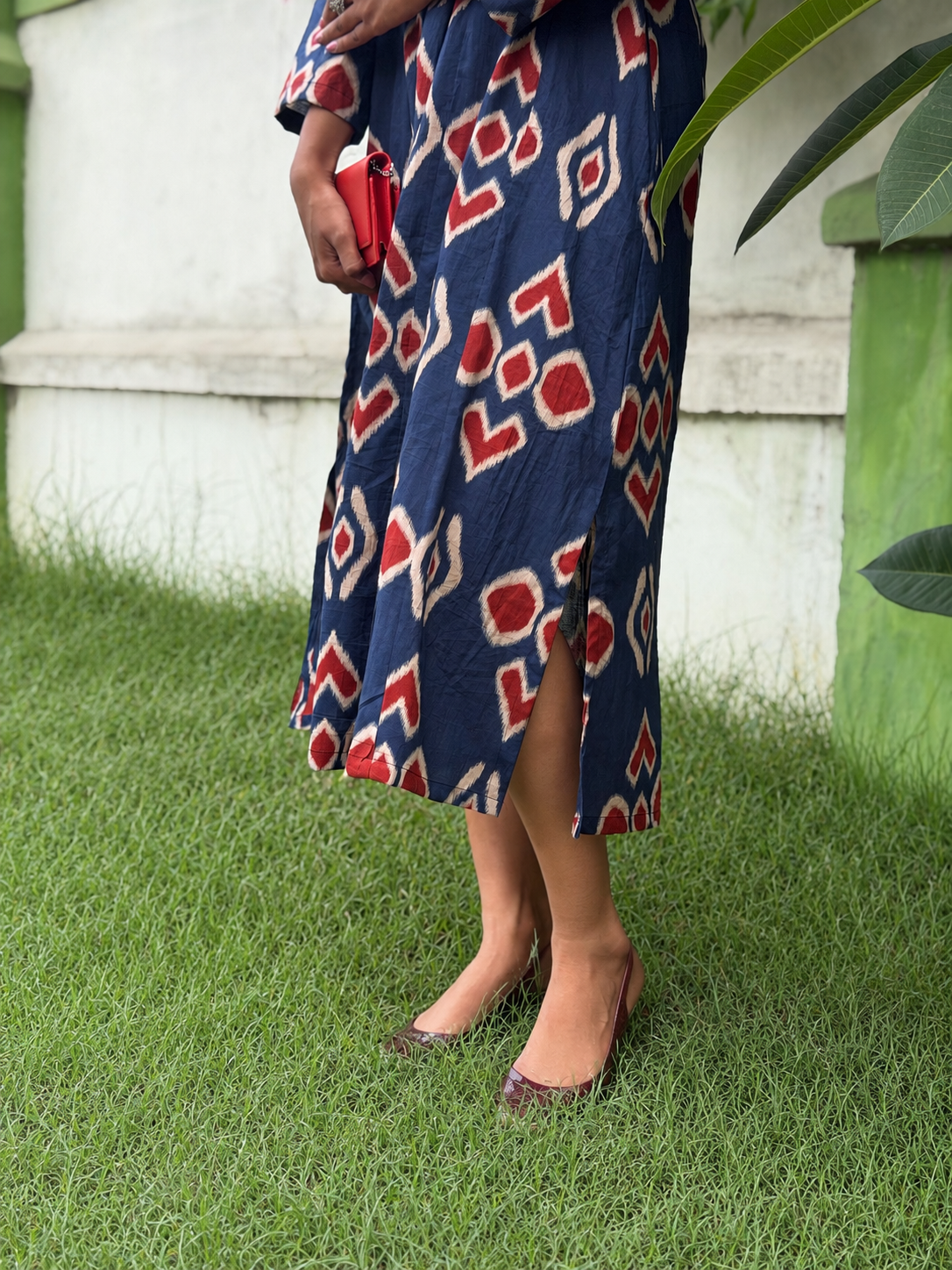 Blue Ikat Day Dress