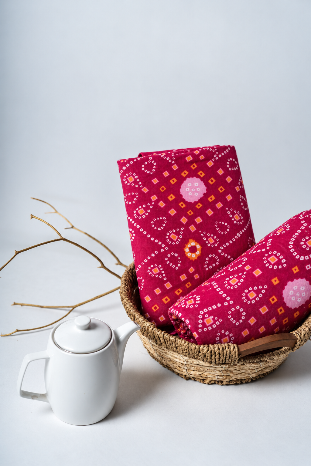 Pink Bandhani Print- Rayon