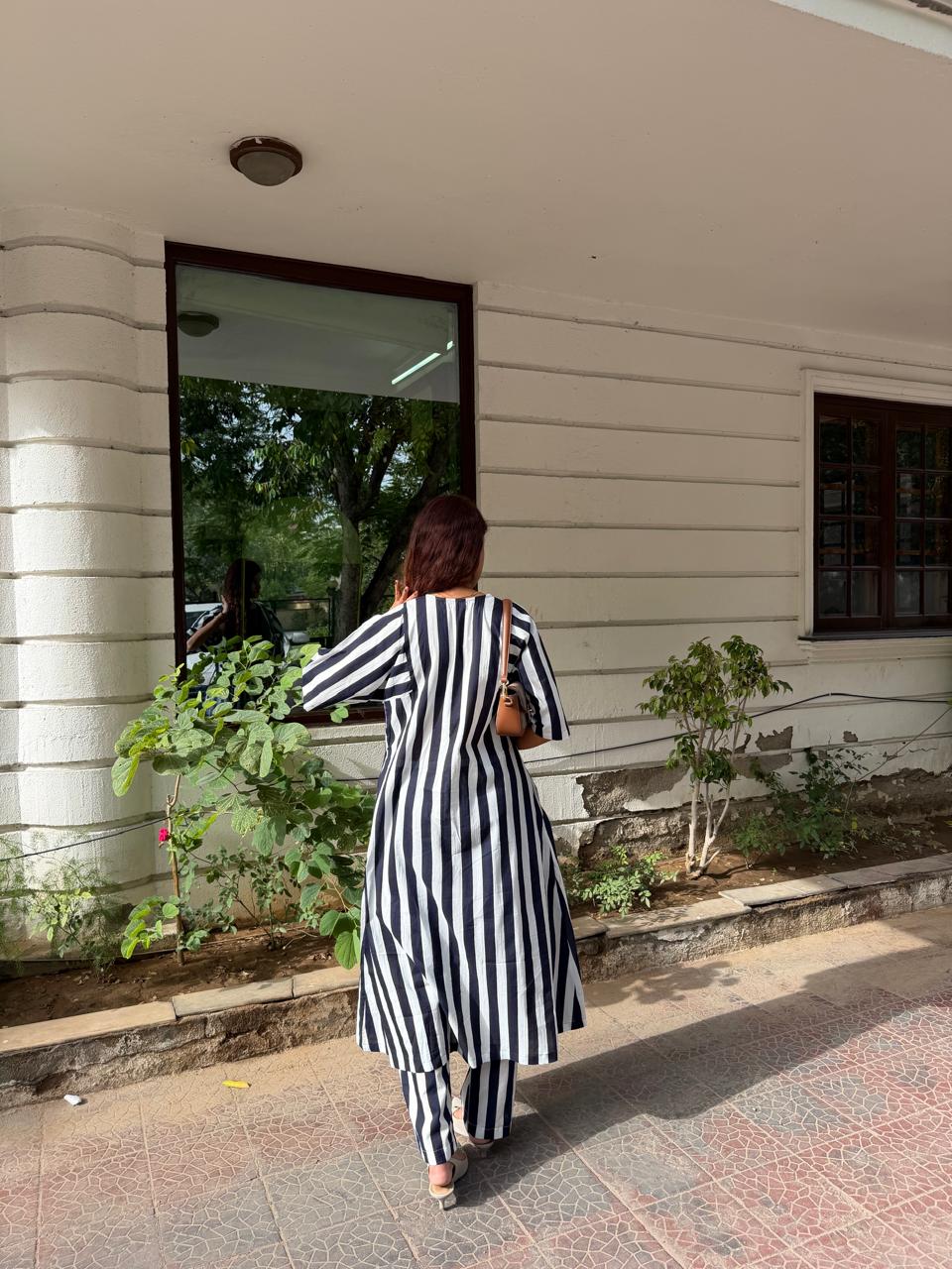 Blue white stripe Co-ord set
