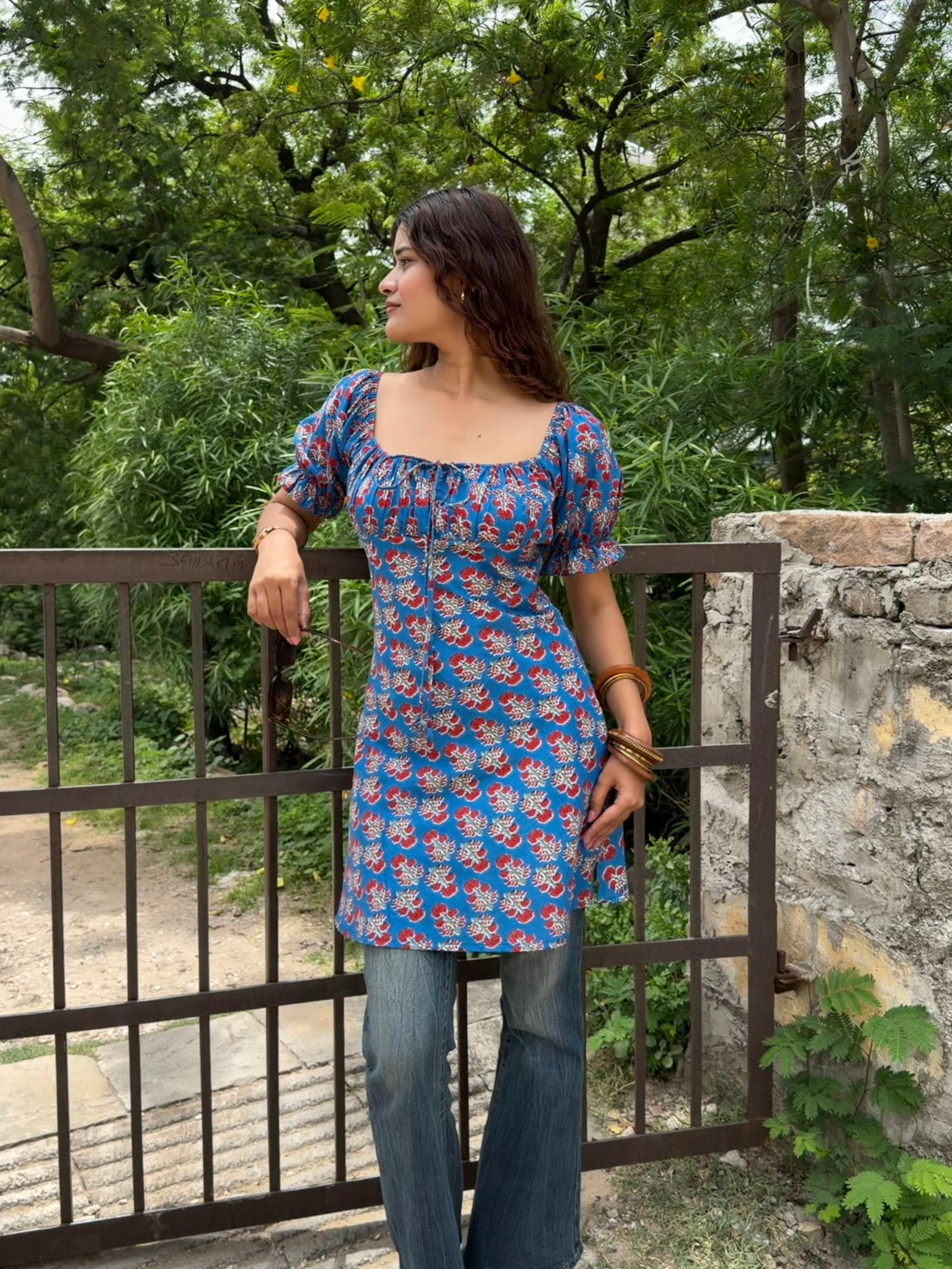 Blue Bloom Kurti